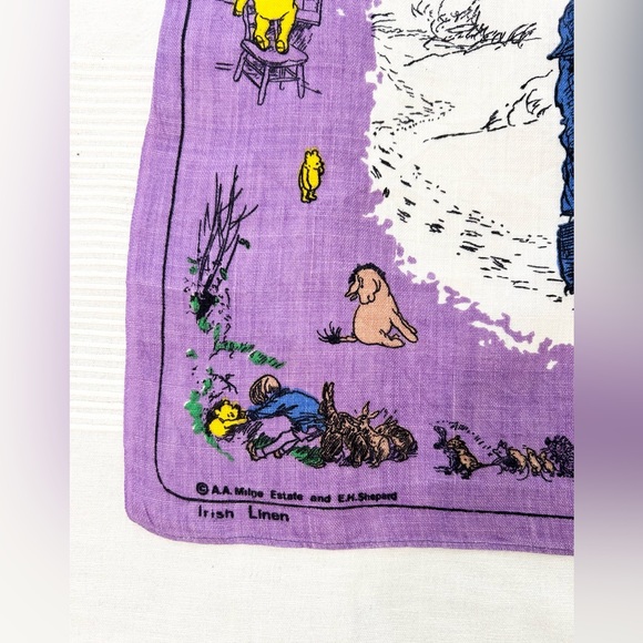 Jonelle Pooh Bear Irish Linen Tea Towel Vintage - Picture 5 of 9